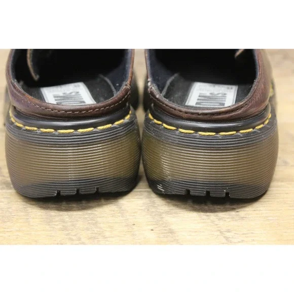 Dr. Martens Womens Vintage 9936 Brown Leather Chunky 5 Eye Oxford Mules 7 - Picture 14 of 16